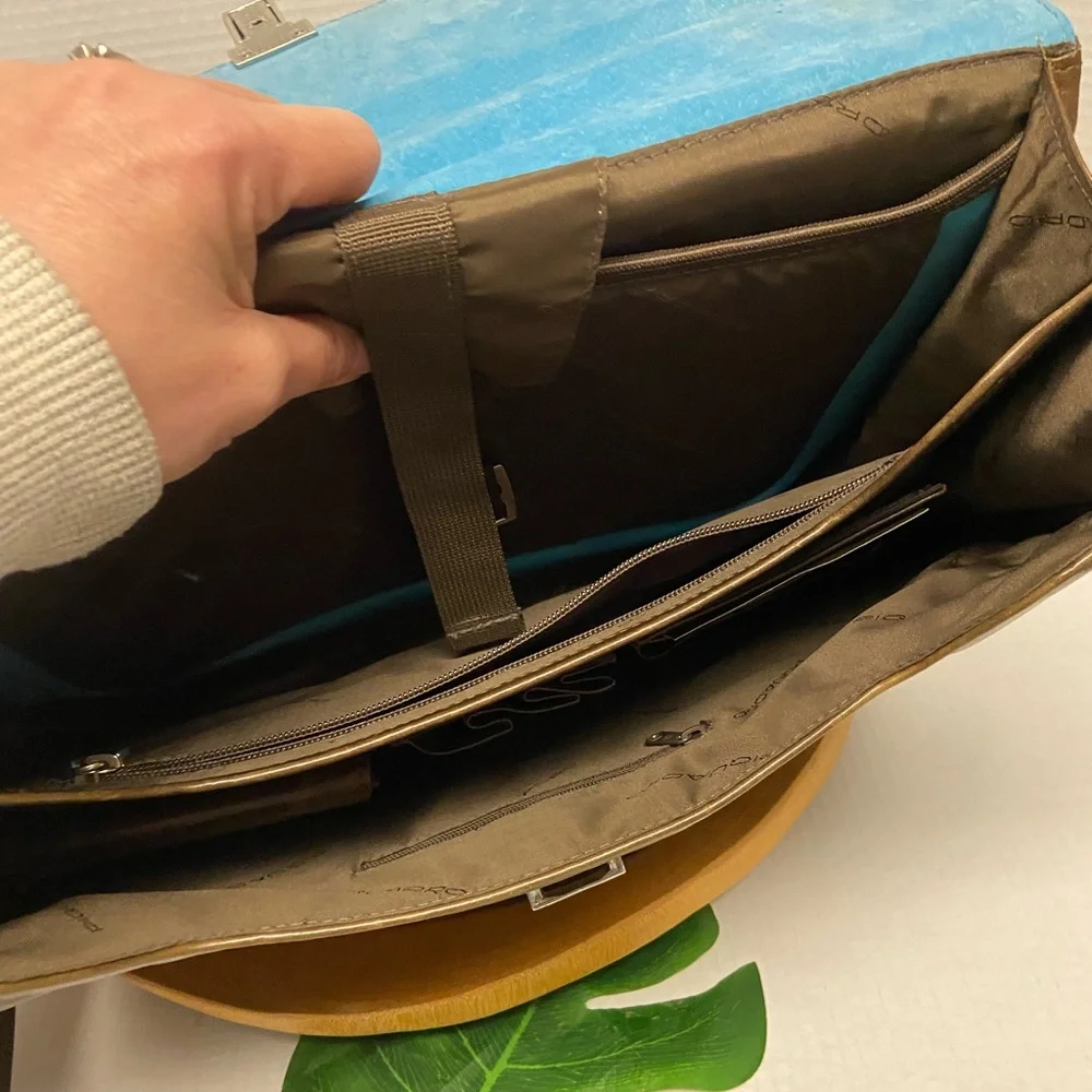 Piquadro Leather Lap Top Bag